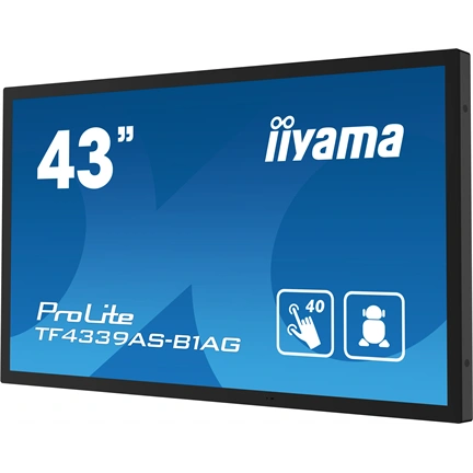 Iiyama ProLite TF4339AS-B1AG interaktív PCAP érintőkijelző 43" FHD IPS, Android 11