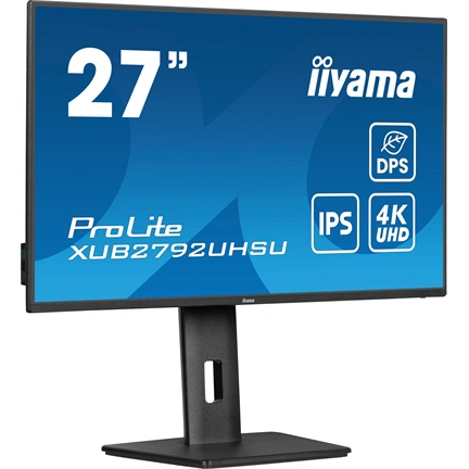 Iiyama ProLite XUB2792UHSU-B6 monitor - 27" 4K UHD IPS, állítható magasság, pivot