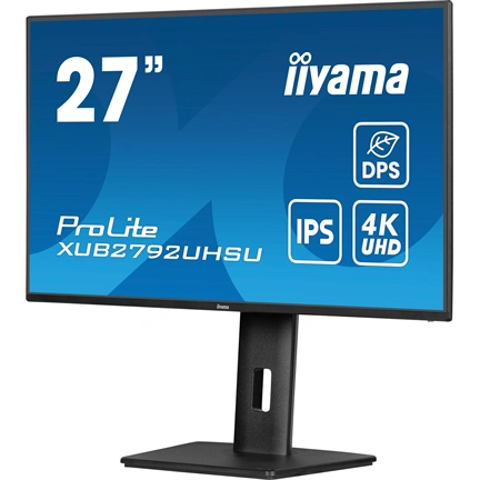 Iiyama ProLite XUB2792UHSU-B6 monitor - 27" 4K UHD IPS, állítható magasság, pivot
