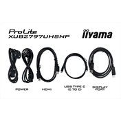 Iiyama ProLite XUB2797UHSNP-B1 monitor - 27" QHD IPS, RJ45 KVM switch, USB-C dokkoló, 96W PD