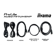 Iiyama ProLite XUB2797UHSNP-B1 monitor - 27" QHD IPS, RJ45 KVM switch, USB-C dokkoló, 96W PD