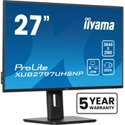 Iiyama ProLite XUB2797UHSNP-B1 monitor - 27" QHD IPS, RJ45 KVM switch, USB-C dokkoló, 96W PD