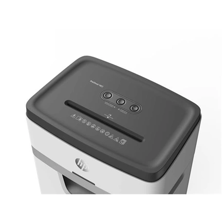 Iratmegsemmisítő, konfetti, 18 lap, HP "Oneshred 18CC", világosszürke