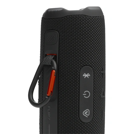 JBL Flip 7 hangszóró - Bluetooth, hordozható, vízálló, ütésálló, 25W, fekete