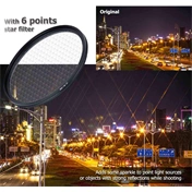 JJC 6 Points Star Filter 77mm