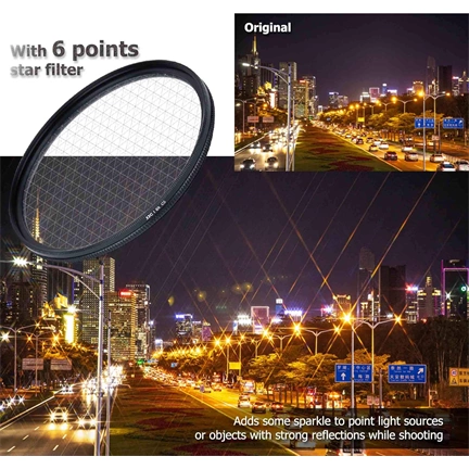 JJC 6 Points Star Filter 77mm
