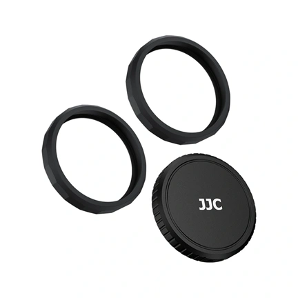 JJC LRR-OA6K2 Szilikon objektívvédő gyűrű és objektívsapka-készlet DJI Osmo Action 6-hoz