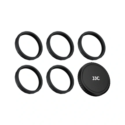 JJC LRR-OA6K2 Szilikon objektívvédő gyűrű és objektívsapka-készlet DJI Osmo Action 6-hoz