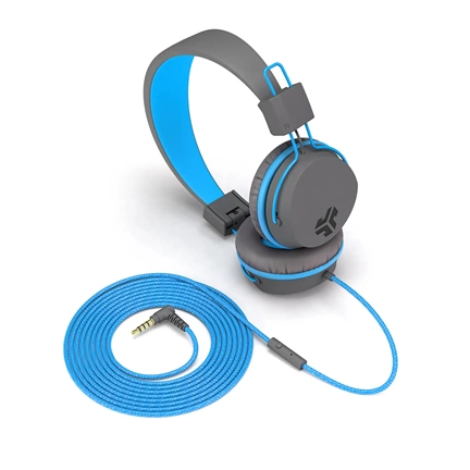 JLAB JBuddies Studio Kids Wired Headphones - Grey/Blue