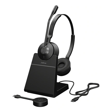 Jabra Engage 55 SE UC Stereo Headset USB-C + Charging Station Black