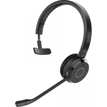 Jabra Evolve 65 TE MS Mono Bluetooth Headset + Charging Stand Black