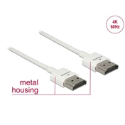 KAB Delock 85122 HDMI kábel Ethernettel HDMI A dugó > HDMI A dugó, 3D, 4K vékony - 1 m
