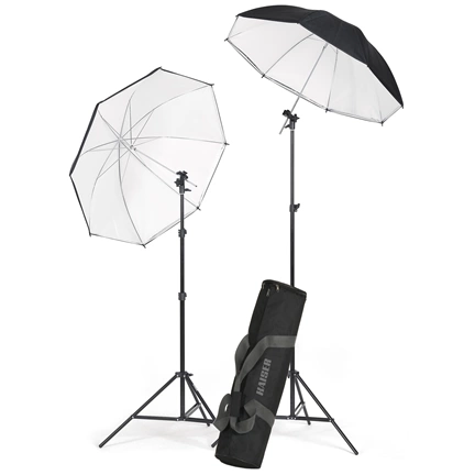 KAISER „Strobist” világításállvány / ernyő szett