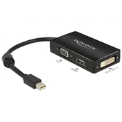 KELLÉK DELOCK Adapter mini Displayport 1.1 male to VGA/HDMI/DVI female passzív (62631)