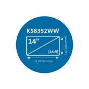 KENSINGTON MagPro Magnetic Privacy Screen Filter for Laptops 14" (16:9)