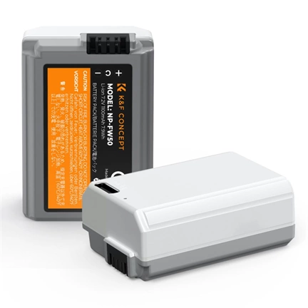 K&F Concep NP-FW50 akkumulátor, 2db, 1100mAh, USB-C csatlakozóval