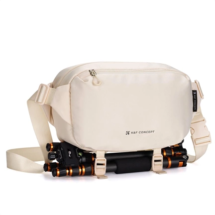 K&F Concept Alpha Sling 10L, fotós oldaltáska, bézs