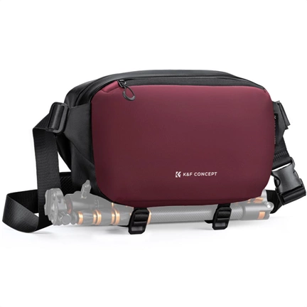 K&F Concept Alpha Sling 10L, fotós oldaltáska, bordó