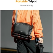 K&F Concept Alpha Sling 10L, fotós oldaltáska, fekete