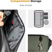 K&F Concept Alpha Sling 10L, fotós oldaltáska, sötétzöld