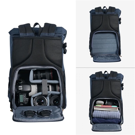 K&F Concept Beta Zip fotós hátizsák 17L, szövet, kék