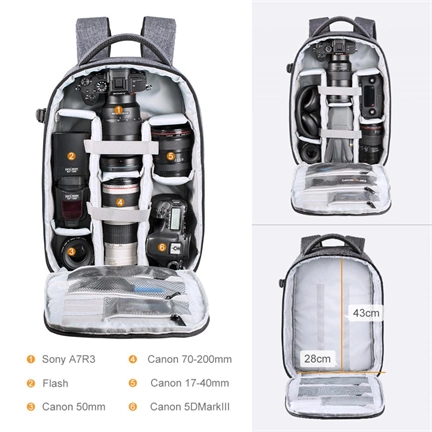 K&F Concept Beta hátizsák 15L V2, szürke