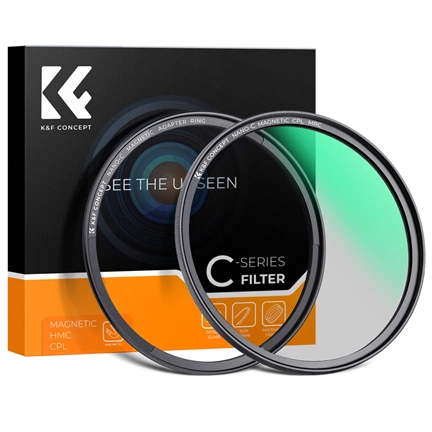 K&F Concept C Series CPL mágneses cirkuláris polár szűrő, mágneses adapterrel, 72 mm
