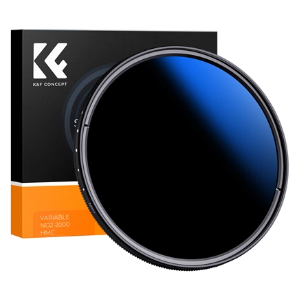 K&F Concept C Series Ultra-thin, VARIO ND 2-2000 változtatható szürkeszűrő, 55mm