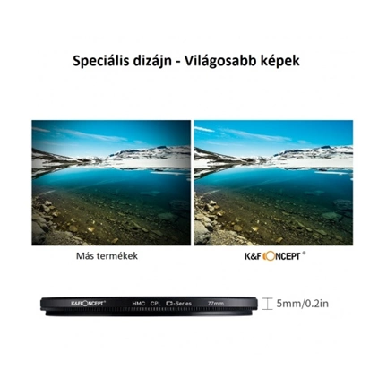K&F Concept Classic Series CPL cirkuláris polár szűrő, 72 mm