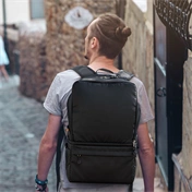 K&F Concept Collapsible Backpack 22L, fotós hátizsák, oldaltáskáva csukható, fekete