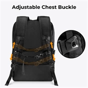 K&F Concept Collapsible Backpack 22L, fotós hátizsák, oldaltáskáva csukható, fekete