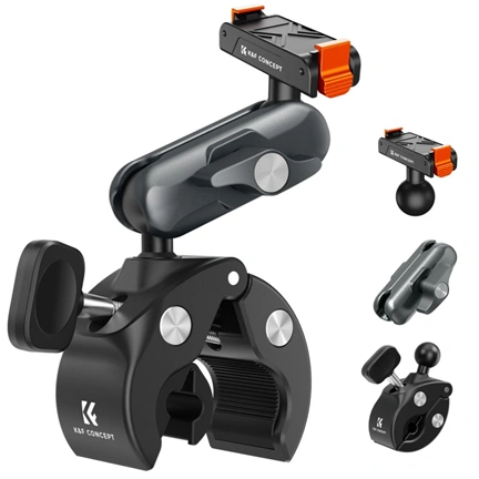 K&F Concept MS101 csőre szerelhető satu 8-40mm átmérőhöz, magic arm, DJI Action3/4/5 Pro/Osmo 360