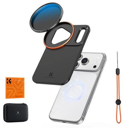 K&F Concept MagSafe szűrőtartó adapter 58 mm ND2-32 VND szűrővel, iPhone 17 Pro Max