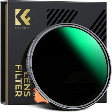 K&F Concept NANO-X Slim, HD, VARIO ND 2-400 változtatható szürkeszűrő, vízlepergető, karcálló, 46mm