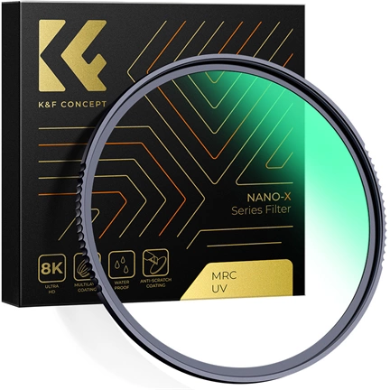 K&F Concept NANO-X series, B270, HD, MCUV szűrő, vízlepergető, karcálló, 62mm