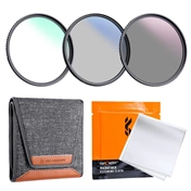 K&F Concept Professzionális szűrő szett + szűrőtartó tok (UV+CPL+ND4) 49mm