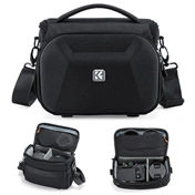 K&F Concept Travel Shoulder Bag oldaltáska, 5L, M, kemény előlapi védőborítás, fekete