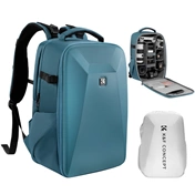 K&F Concept hardshell professzionális kamera hátizsák, 22L, 15.6 laptop zseb, kék