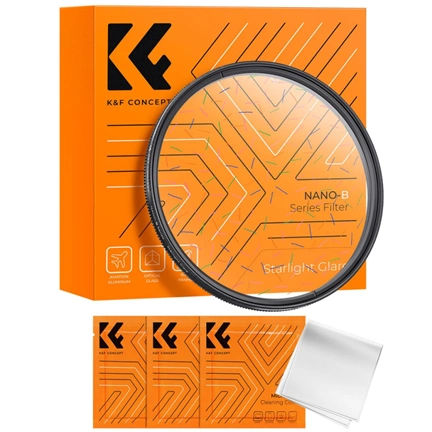 K&F Concept színes csillagszűrő, effekt szűrő, ultra vékony keret, 82mm, +3db törlőkendő