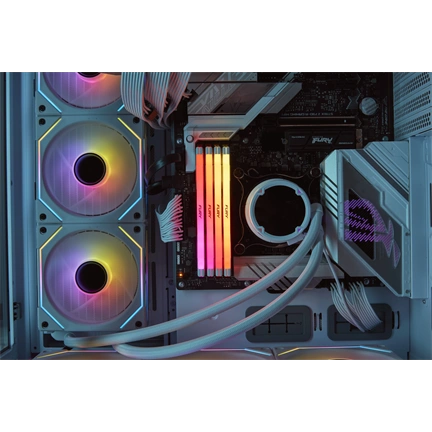 KINGSTON FURY Renegade RGB Memória DDR5 64GB 6400MT/s CL32 DIMM (Kit of 2) White XMP