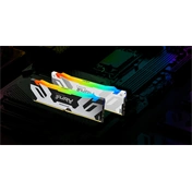 KINGSTON FURY Renegade RGB Memória DDR5 64GB 6400MT/s CL32 DIMM (Kit of 2) White XMP