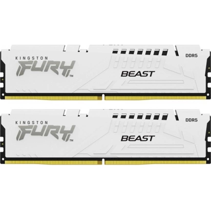 KINGSTON Fury Beast DDR5 5600MHz CL40 32GB Kit2 Intel XMP White