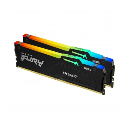 KINGSTON Fury Beast RGB DDR5 5200MHz CL40 16GB Kit2 Intel XMP