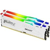 KINGSTON Fury Beast RGB DDR5 6000MHz CL30 32GB Kit2 AMD Expo White
