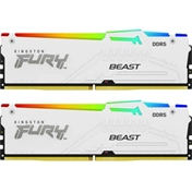 KINGSTON Fury Beast RGB DDR5 6000MHz CL36 64GB Kit2 AMD Expo White