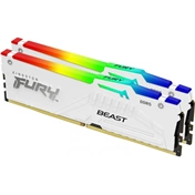 KINGSTON Fury Beast RGB DDR5 6000MHz CL36 64GB Kit2 AMD Expo White