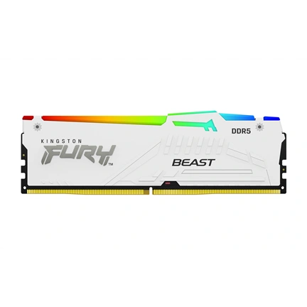 KINGSTON Fury Beast RGB DDR5 6400MHz CL32 32GB Kit2 AMD Expo White