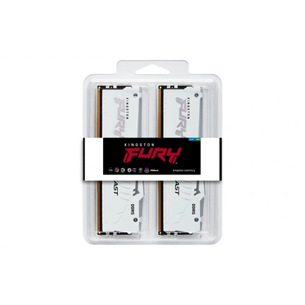 KINGSTON Fury Beast RGB DDR5 6400MHz CL32 32GB Kit2 AMD Expo White