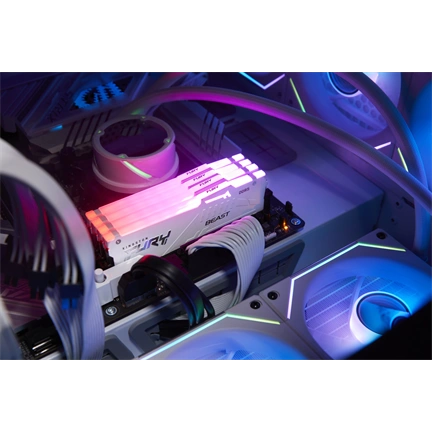 KINGSTON Fury Beast RGB DDR5 6400MHz CL32 32GB Kit2 AMD Expo White