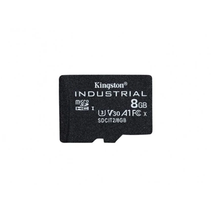 KINGSTON Industrial SDHC -40C to 85C C10 UHS-I U3 V30 A1 pSLC 8GB